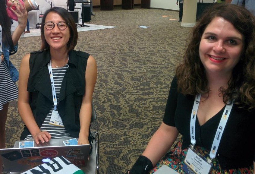 The California Code Rush table on the Midway at ONA 2015 The California Code Rush table on the Midway at ONA 2015